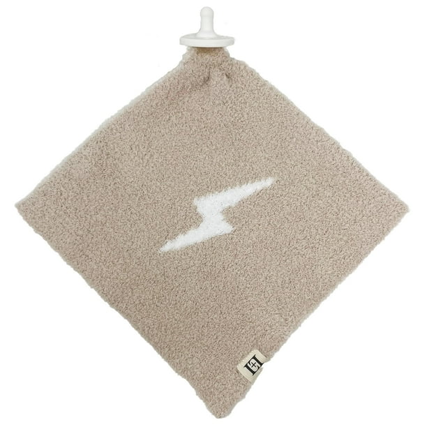Manta de Apego Baby Lovey Leaps + Legends Suave de Peluche 25x25 cm Beige/Blanco