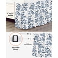 thumbnail image 3 of Blue Fruit Wrap Around Bed Skirts for Queen Bed 16" Drop,Bed Skirt with Adjustable Elastic Belt Dust Ruffle Bed Valance for Bedroom Hotel Vintage Plant Nature Botanical Flower Floral Bed Frame Cover, 3 of 7