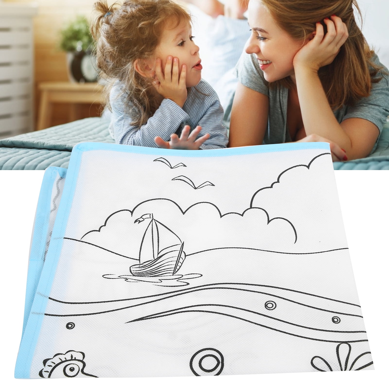 Beauty Makeup Zerodis Water Drawing Painting Mat Reusable Drawing Mat Portable Drawing Painting Book Coloring Early Educational Toy for Kids Children Toddlers 