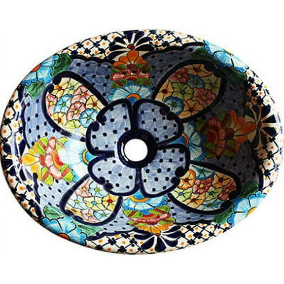 Blue Clover Ceramic Talavera Sink