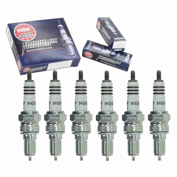 6 pc NGK 6216 Iridium IX Spark Plugs for 4142 4143 4203 90793-20163 98059-59916-HE 98059-5991F 999-06910-X9-022 IUH27 U27FE-ZU9 U27FER-ZU9 U31FE-ZU-9 Ignition Wire Secondary