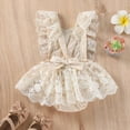 thumbnail image 4 of Baby Onesies Girl Baby Girl Summer Outfits Sleeveless Dress Romper Lace Tutu Onesie One Piece Ruffle Bodysuit, 4 of 6
