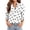 Cow Pattern #13, variant on Womens 3/4 Length Sleeve Tops Dressy V Neck Collared Shirts Business Casual Work Blouses Summer Vacation Blouses 2026 Cow Pattern S