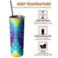 thumbnail image 3 of Colorful Rainbow 20 Oz Skinny Tumbler with Lid and Straw - Double Wall Vacuum Insulated Tumbler- Insulated Travel Coffee Mug, 3 of 7