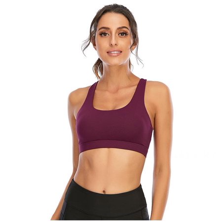 

SUANMAY Sports Underwear Bra Yoga Clothes Women s New Yoga Bra Cross Mild Shockproof Running Fitness Sports Underwear Red 1PCS