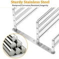 thumbnail image 4 of Towel Racks for Bathroom Wall Mounted, Bathroom Shelf with Towel Bar, Brushed Nickel Shelves for Towels, Stainless Steel Modern Silver Multi Holder, 4 of 4