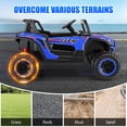 thumbnail image 3 of VIBESPARK 24V 2 Seater Ride on Toys UTV with Remote Control, Electric Ride on Cars for Kids, Power Car Wheels, Colorful LED Lights, Bluetooth, Storage Space, Blue, 3 of 9