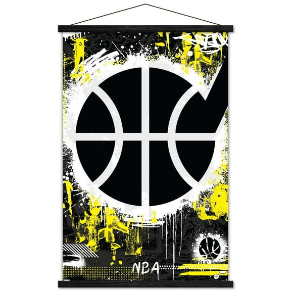 NBA Utah Jazz - Maximalist Logo 23 Wall Poster with Magnetic Frame, 22.375" x 34"