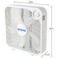 thumbnail image 4 of Ventilador de caja de piso Hurricane serie clásica de 20 pulgadas con 3 configuraciones de velocidad eficientes y construcción tipo montaje en piso para dormitorios y uso en interiores, 4 of 5