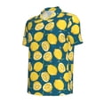thumbnail image 3 of Daiia Lemon Pattern Men’s Polo Shirts,Solid Deck Shirt,Classic Fit, Breathable Cotton Polo for Casual and Sport Wear-Small, 3 of 9