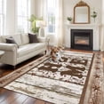 thumbnail image 2 of Large Area Rugs for Living Room Bedroom, Retro Farmhouse 8'x10' Rug Washable Carpet Runner Indoor Outdoor, Country Star Berries Text Wooden Grain Non Slip Floor Mats Rug for Kitchen, Patio, 2 of 8