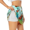 thumbnail image 3 of Lsque African Women Printed Women's Running Shorts with Liner Pockets,Elastic Quick Dry Workout Athletic Gym Yoga Shorts,Womens High Waist Shorts-XX-Large, 3 of 9