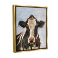 thumbnail image 4 of Stupell Industries Expressive Cow Portrait Animals & Insects Painting Gold Floater Framed Canvas Art Print Wall Art, 25 x 31, 4 of 10
