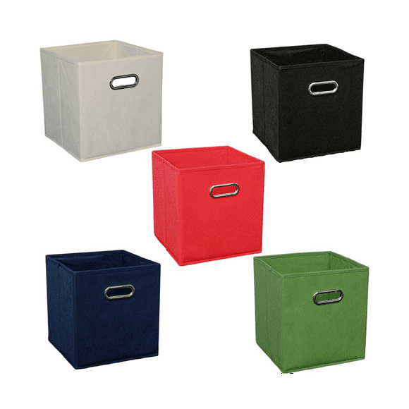 Box Clothing Finishing Box Storage Box Single Metal Buckle Handle Without Cover Foldable Storage Box 5-Piece Set
