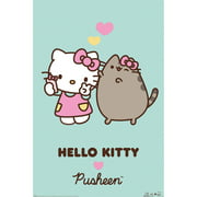 Pusheen Love Hello Kitty Poster