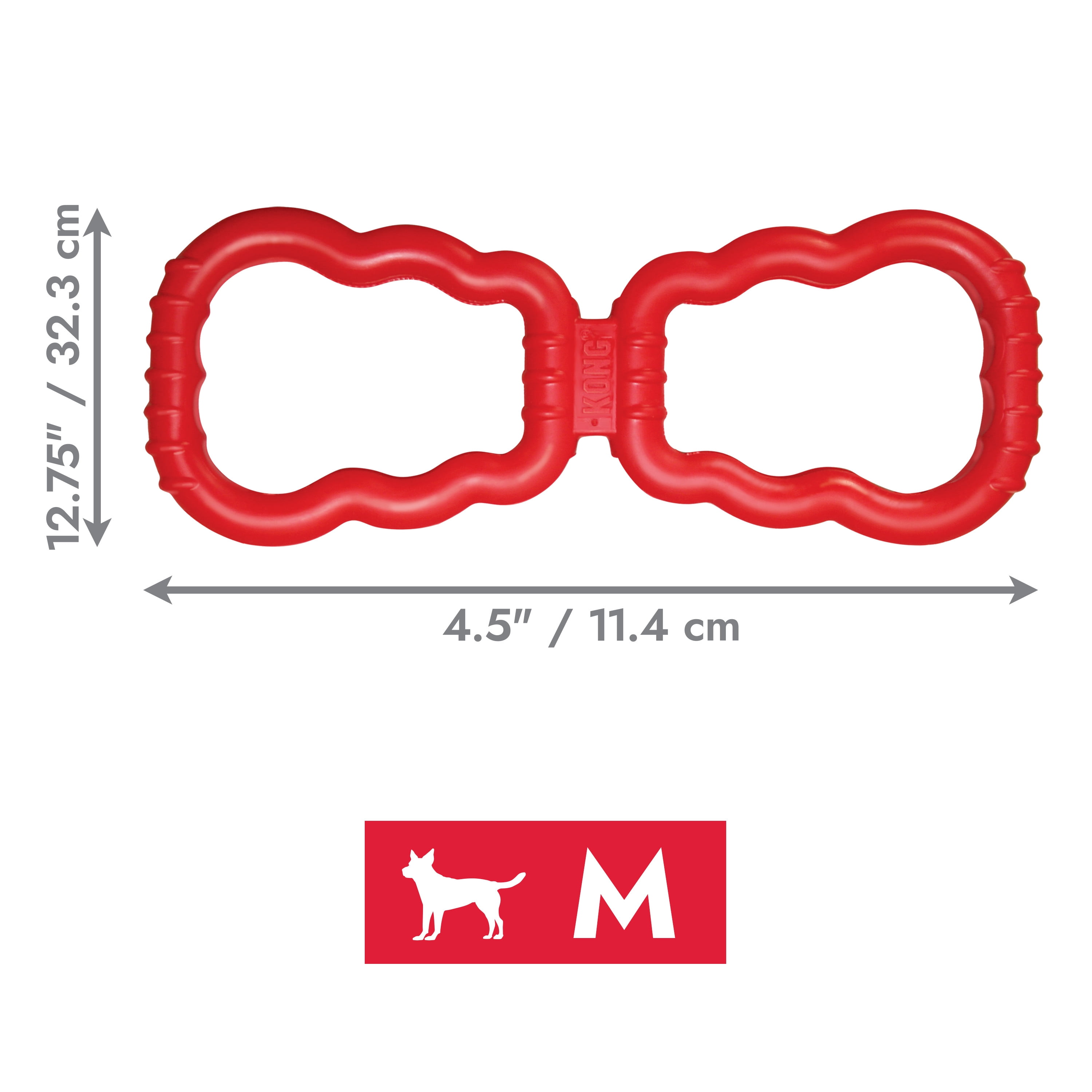 KONG® Tug Comfortable Grips Dog Toy, Red, Medium