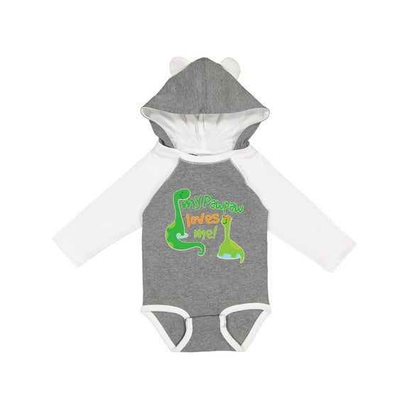 Inktastic My PawPaw Loves Me Boys Long Sleeve Baby Bodysuit