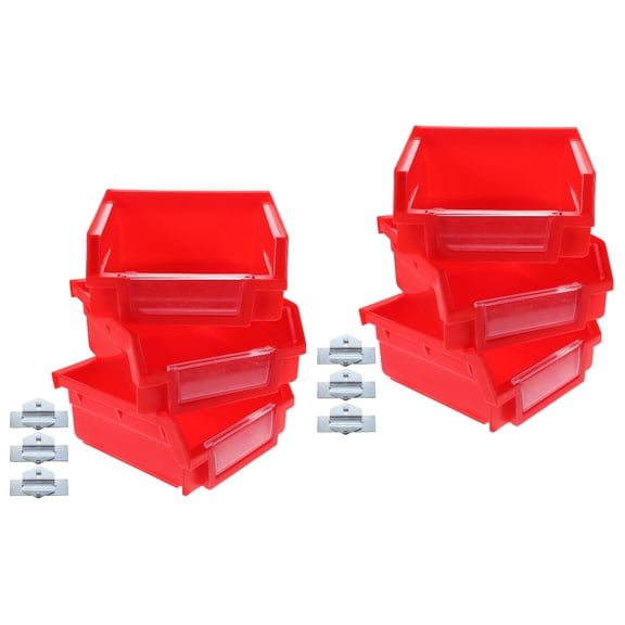 HOMEMAXS 6 pcs  Pegboard Bins Heavy Duty Peg Board Bins Utilities Tools Storage Boxes with Hooks for Home Garage