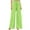 Green, variant on WREESH Womens Business Casual Pants Fashion Solid Color Elastic Waist Tie Full Length Pants Beige