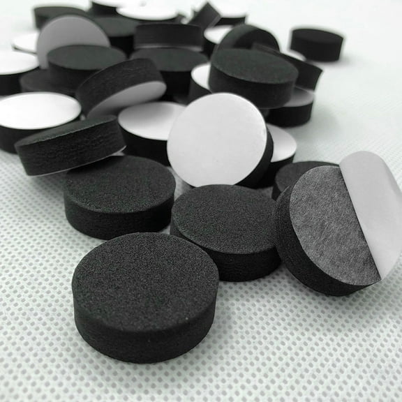 BESTYASH 48Pack Flower Pot Risers Made of Eva Black Round Cushions for Flowerpot Accessories