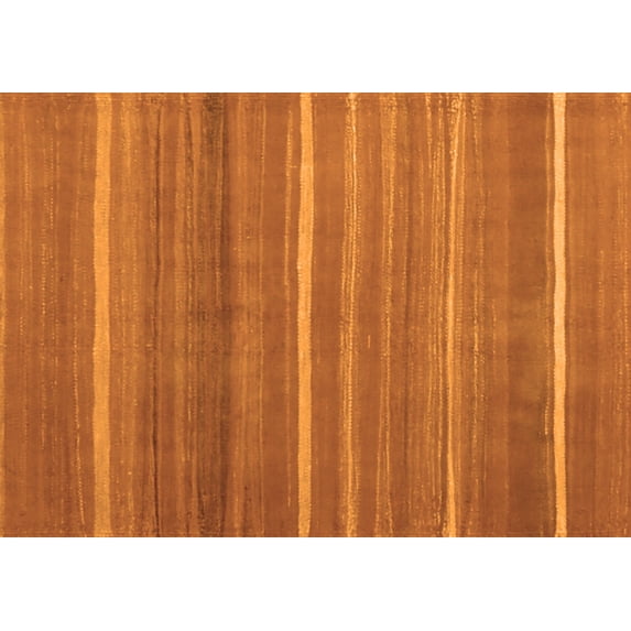 Ahgly Company Indoor Rectangle Abstract Orange Contemporary Area Rugs, 3' x 5'