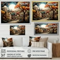 thumbnail image 4 of Designart "Cozy Village in Moonlit Autumn II" Cityscapes Framed Wall Art - Industrial Orange City Art Deco Entryway Framed Wall Art, 4 of 6