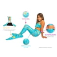 thumbnail image 3 of Traje de Baño Niña MERMAIDS123 Talla 08 cola de sirena una pieza azul turquesa, 3 of 3