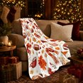 thumbnail image 3 of Autumn Football Popcorn, Playful Artistic Scene, Warm Flannel Blanket for Home Library and Reading Nook with Detailed Artwork, Art Lovers Thanksgiving Gift, Artistic Home Decor, 3 of 9