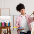 thumbnail image 4 of Caja de Almacenamiento de 3 Piezas para Pinturas Acrílicas de 56 Ml, Organizador Portátil de Acrílico para Manualidades con Asa, 30 Blancas., 4 of 5