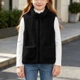 thumbnail image 4 of NAISIBABY Girls Fleece Vest,Zip-Up Mock Neck Stand Collar Sleeveless Jacket Warm Outerwear with Pockets Size 14, 4 of 8