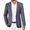 Blue, variant on Men's Cotton Linen Suit Jackets Business Casual Blazer Stylish Regular Fit Sport Coat