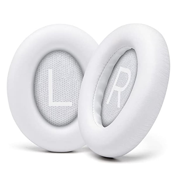 Cateissary Almohadilla para la oreja Cojín Auriculares de cuero montados en la cabeza Accesorios transpirables Reemplazo para auriculares 700 Gris Relojes inteligentes Blanco