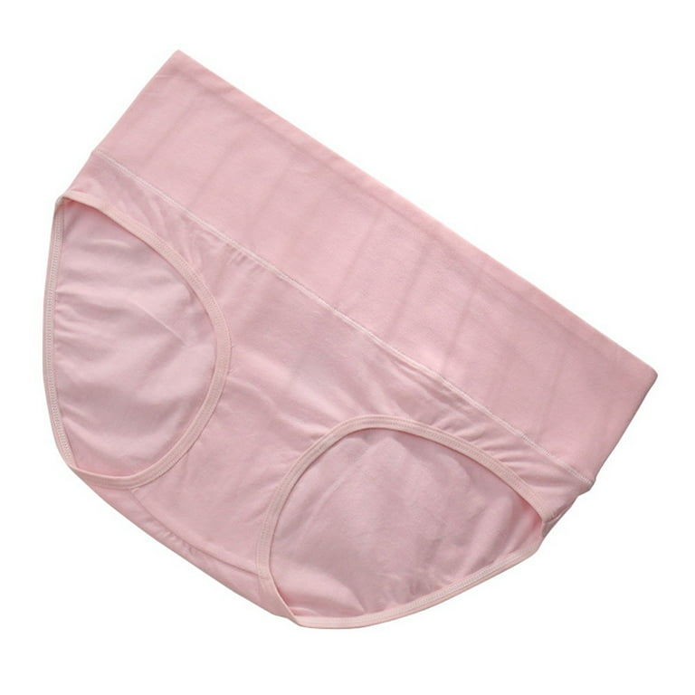 Underwear Pack No Show Womens Cotton Maternity Underwear Maternity  Pregnancy Panties Postpartum Mother Under (Pink, XL)