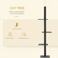thumbnail image 3 of Pawhut 4-level Platform Cat Tree with Sisal-Covered Scratching Posts, Gray, 3 of 9