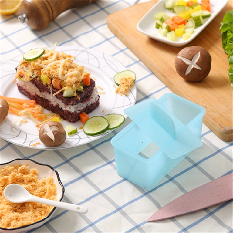 Making Rice Musubi With Formed Containers Sushi Snack Maker Musubi Press Molds Kit With Slicer & Rice Paddle ...