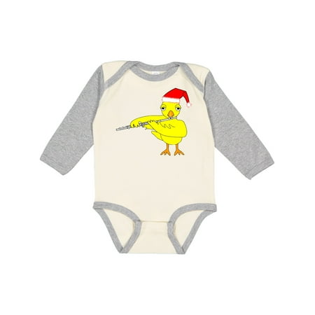 

Inktastic Santa Cap Flute Chick Gift Baby Boy or Baby Girl Long Sleeve Bodysuit