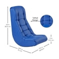thumbnail image 7 of Factory Direct Partners - 10488-BL -10488 Soft Floor Rocker - Cushioned Ground Chair for Kids Teens and Adults - Great for Reading, Gaming, Meditating, TV - Blue, 7 of 7