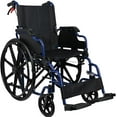 thumbnail image 1 of Fauteuil Roulant Pliable avec Siège de 18 Pouces de Large, Accoudoirs de Bureau à Dossier Rabattable et Repose-Pieds à Bascule, Capacité de Charge de 220 Lb, 1 of 8