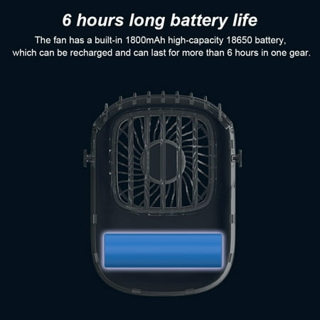 

Hanging Neck Mute Cooling Fan 3 Speeds Adjustable Summer Cooling Fan for Outdoor