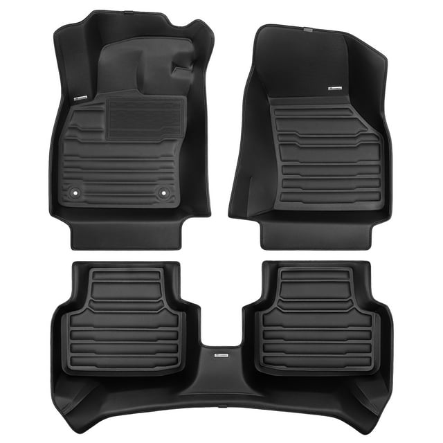 TuxMat - For Volkswagen Jetta 2019-2026 Models - Custom Car Mats - Maximum Coverage, All Weather, Laser Measured - This Full Set Includes 1st and 2nd Rows