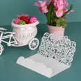 thumbnail image 4 of 20 unids / set Tarjeta de Invitación de Boda Cubierta de Papel de Perlas de Corte Láser Hueco Hueco Abanopi Blanco, 4 of 7