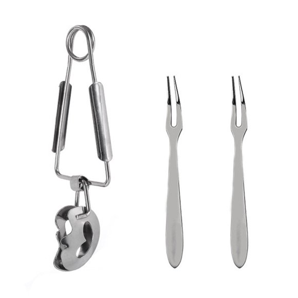 Weiweiguan 1 Ensemble de Fourchettes à Escargot Pince à Escargot Premium Pince à Escargot Durable et Robuste