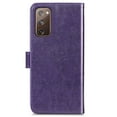 thumbnail image 2 of Galaxy S20 FE 5G Case, S20 FE Case, Allytech Premium PU Leather Floral Embossed Hand Wrist Wireless Charging Magnetic Clasp Book Style Cards Holder Wallet Case for Samsung Galaxy S20 FE, Purple, 2 of 12