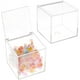 thumbnail image 1 of Caja de acrílico transparente con tapa (2 unidades, 10 cm/3,9 pulgadas), cuadrada, resistente al polvo y con bisagras., 1 of 6