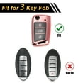 thumbnail image 6 of Unique Bargains Pink TPU Silicone Car Key Case for VW Golf 7 Mk7 Tiguan Touran T-Roc T-Cross Polo Jetta Caddy Beetle Passat-3 Buttons Remote Control Key Fob Case, 6 of 6