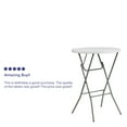 thumbnail image 5 of EMMA + OLIVER Emma + Oliver 2.6-Foot Round Granite White Plastic Bar Height Folding Event Table, 5 of 9