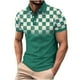 thumbnail image 2 of Blusa y camisa de manga corta con cuello vuelto para hombre, blusa informal a cuadros con botones y manga corta con cuello vuelto, blusas de poliéster para hombre, 2 of 6