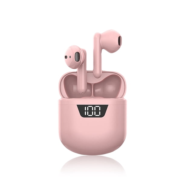 Auriculares inalámbricos verdaderos Auriculares recargables Auriculares sin pérdida de 2,4 GHz Auriculares de viaje para correr Correr Auriculares manos libres Rosa 1 par Jumpingount EL005381-03B