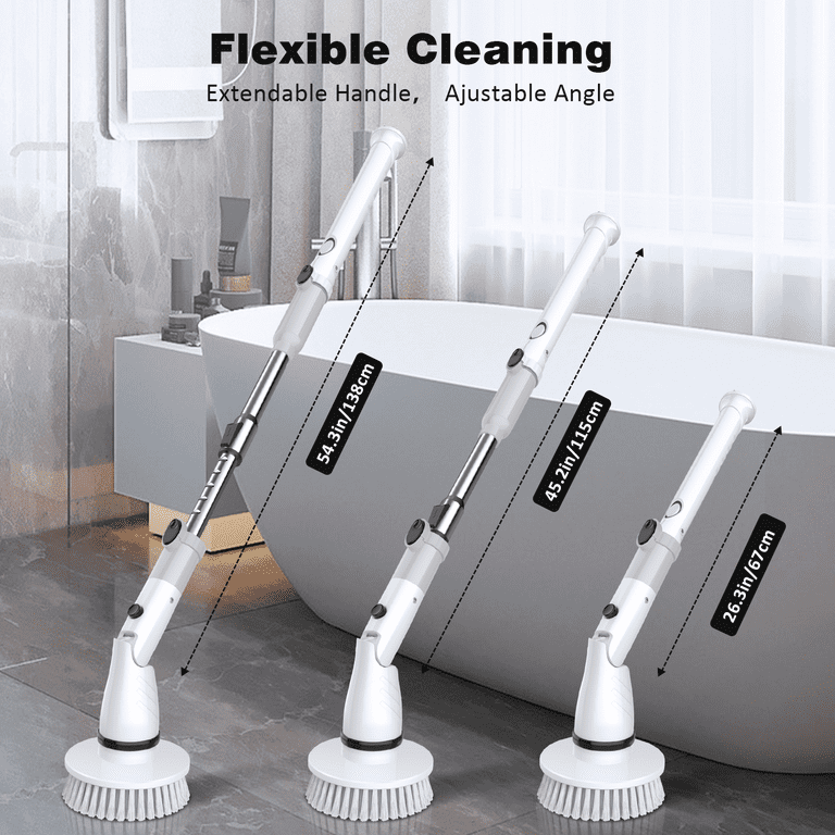 Finelien Electric Spin Scrubber Cordless Power Cleaning Brush