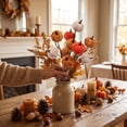 thumbnail image 6 of Lilixerw Halloween Pumpkin Pick Stem Decoration, Multi‑Head Artificial Pumpkin Spray with Orange, Brown and Cream Tone, for Vase, Centerpiece and Floral Arrangement, 13.38x7.87 inch, 6 of 7